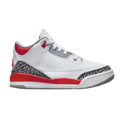 Pre-owned Air Jordan 3 Retro Ps 'fire Red' 2022 | White | Kid's Size 11.5