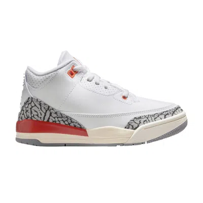 Pre-owned Air Jordan 3 Retro Ps 'georgia Peach' | White | Kid's Size 13.5