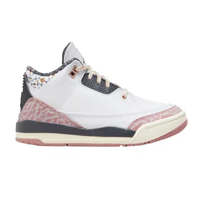Pre-owned Air Jordan 3 Retro Ps 'vintage Floral' | White | Kid's Size 2.5