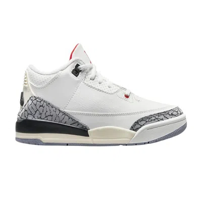 Pre-owned Air Jordan 3 Retro Ps 'white Cement Reimagined' | Kid's Size 12.5