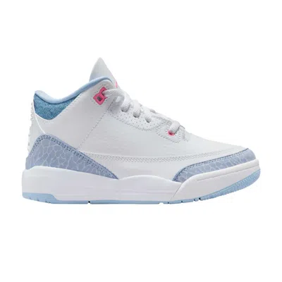 Pre-owned Air Jordan 3 Retro Ps 'white Cobalt Bliss' | Kid's Size 13