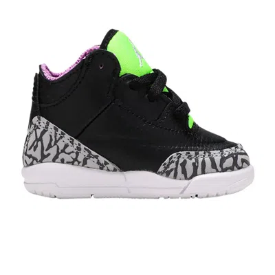 Pre-owned Air Jordan 3 Retro Td 'electric Green' | Black | Infant Size 7