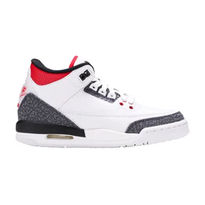 Pre-owned Air Jordan 3 Se-t Gs 'fire Red' Japan Exclusive | White | Kid's Size 3.5