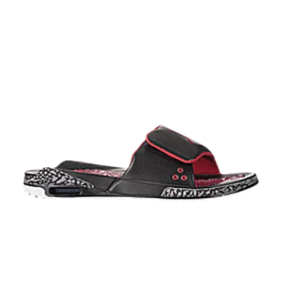 Pre-owned Air Jordan 3 Slide 'black Cement Grey'
