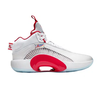 Pre-owned Air Jordan 35 Gs 'white Fire Red' | Kid's Size 7