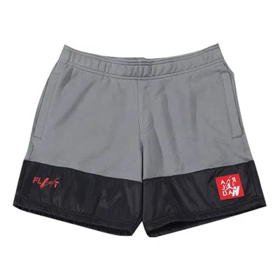 Air Jordan 4 Legacy Knit Basketball Sports Shorts 'grey Black' In Multi