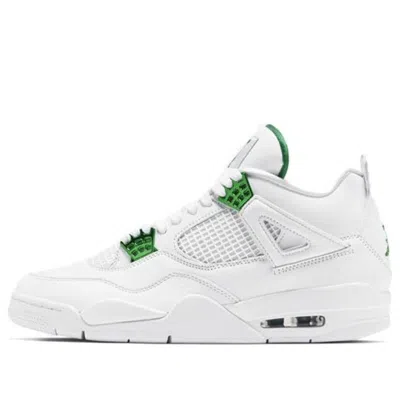 Air Jordan 4 Retro 'green Metallic' In White