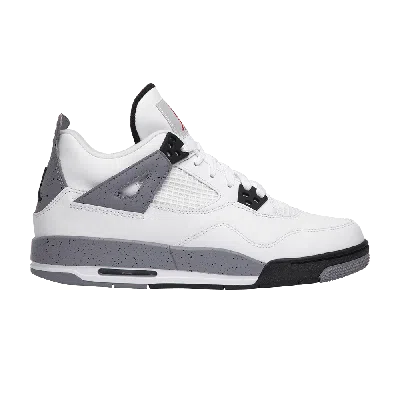 Pre-owned Air Jordan 4 Retro Gs 'cement' 2012 In White