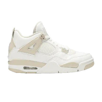 Pre-owned Air Jordan 4 Retro Gs 'linen' In White