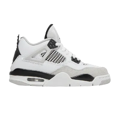 Pre-owned Air Jordan 4 Retro Gs 'military Black' In White