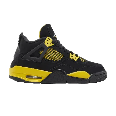 Pre-owned Air Jordan 4 Retro Gs 'thunder' 2023 In Black
