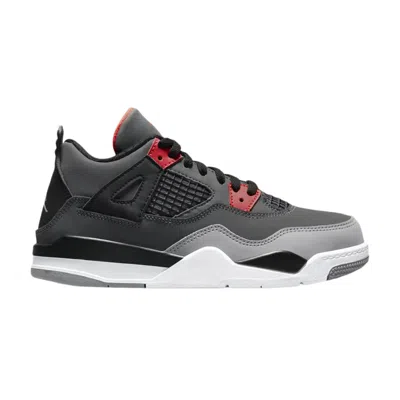 Pre-owned Air Jordan 4 Retro Ps 'infrared' | Grey | Kid's Size 11 In Gray