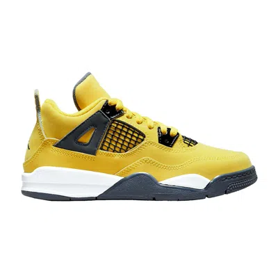 Pre-owned Air Jordan 4 Retro Ps 'lightning' 2021 | Yellow | Kid's Size 13.5