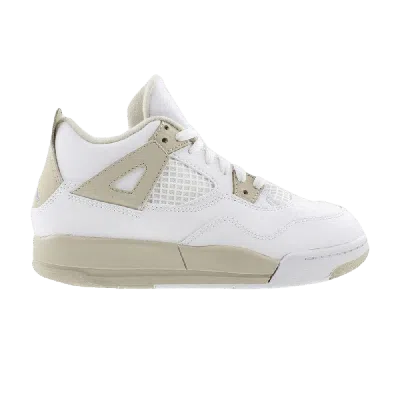 Pre-owned Air Jordan 4 Retro Ps 'linen' In White