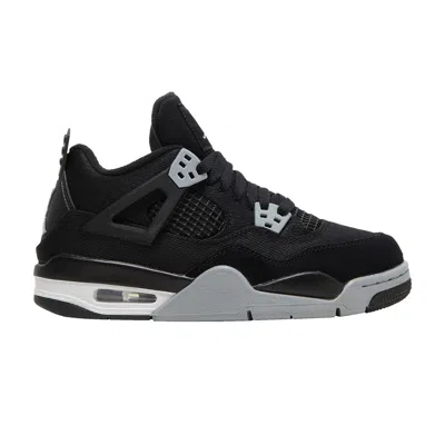 Pre-owned Air Jordan 4 Retro Se Gs 'black Canvas' | Kid's Size 4