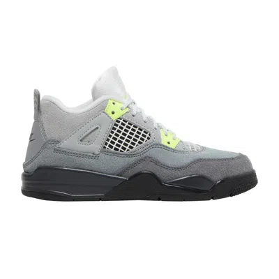 Pre-owned Air Jordan 4 Retro Se Ps 'neon 95' | Grey | Kid's Size 1.5