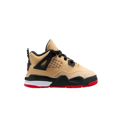 Pre-owned Air Jordan 4 Retro Td 'pizza' | Tan | Infant Size 6 In Brown