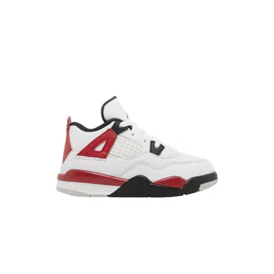 Pre-owned Air Jordan 4 Retro Td 'red Cement' | White | Infant Size 2
