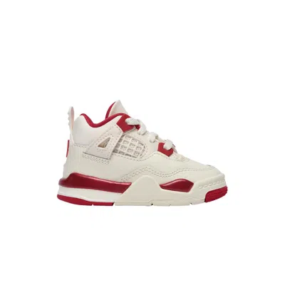 Pre-owned Air Jordan 4 Retro Td 'valentine's Day' | Cream | Infant Size 8 In White