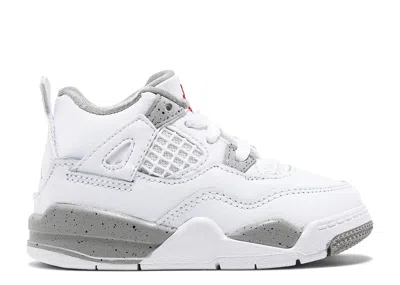 Air Jordan Babies'  4 Retro Td 'white Oreo'
