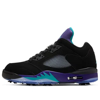 Air Jordan 5 Low Golf 'black Grape' In Pink