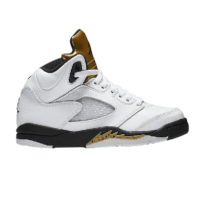 Pre-owned Air Jordan 5 Retro Bp 'olympic' In White