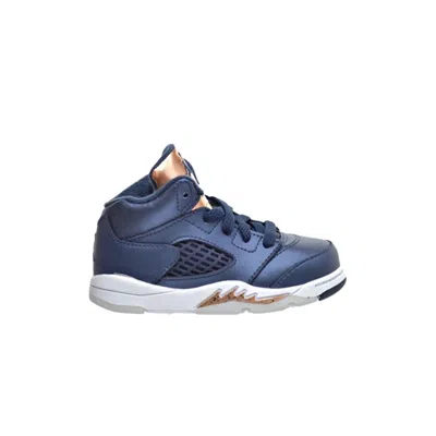 Pre-owned Air Jordan 5 Retro Bt 'bronze' | Blue | Infant Size 5