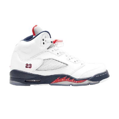 Pre-owned Air Jordan 5 Retro Gs 'olympic' In White