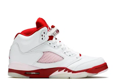 Air Jordan Kids'  5 Retro Gs 'pink Foam' In White