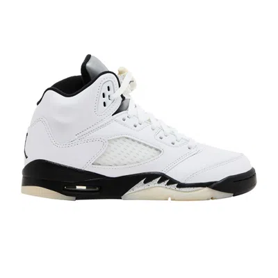 Pre-owned Air Jordan 5 Retro Gs 'white Black' | Kid's Size 5