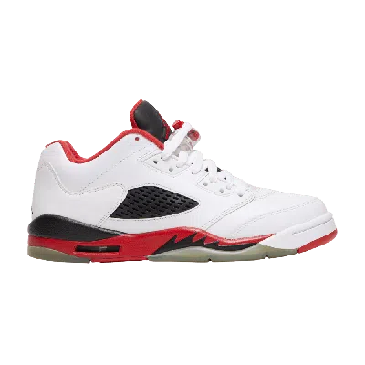 Pre-owned Air Jordan 5 Retro Low Gs 'fire Red' 2016 In White