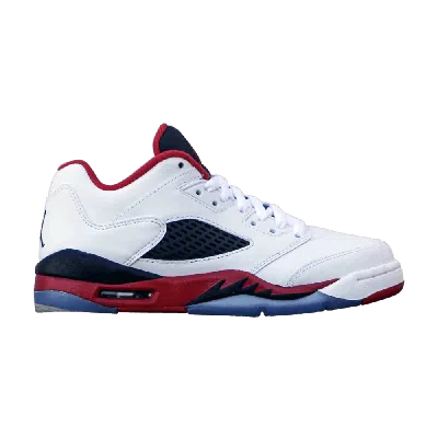 Pre-owned Air Jordan 5 Retro Low Ps 'fire Red' In White