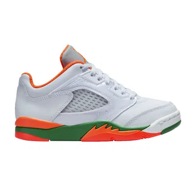 Pre-owned Air Jordan 5 Retro Low Ps 'hurricanes' | Grey | Kid's Size 11.5