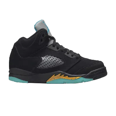Pre-owned Air Jordan 5 Retro Ps 'aqua' In Black