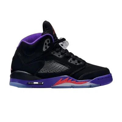 Pre-owned Air Jordan 5 Retro Ps 'black Ember Glow' | Kid's Size 11