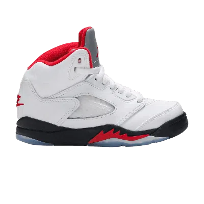 Pre-owned Air Jordan 5 Retro Ps 'fire Red' 2020 In White
