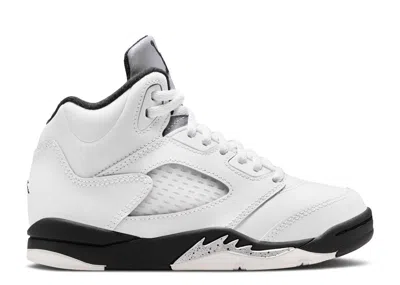Air Jordan Kids'  5 Retro Ps 'white Black'
