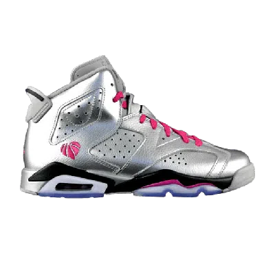 Pre-owned Air Jordan 6 Retro Gg 'valentines Day' In Silver
