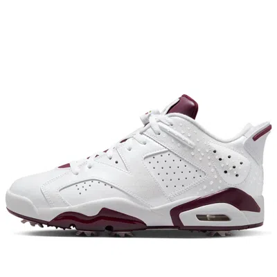 Air Jordan 6 Retro Golf 'bordeaux' In White