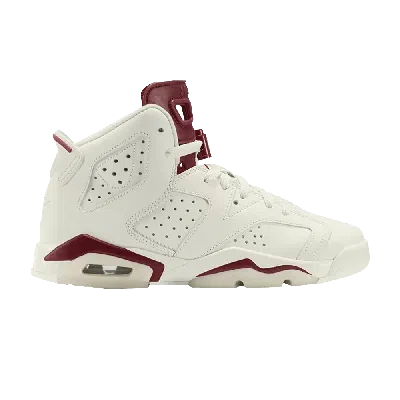Pre-owned Air Jordan 6 Retro Gs 'maroon' 2016 International Release In White