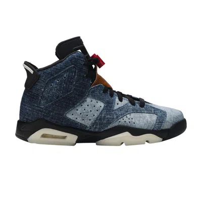 Pre-owned Air Jordan 6 Retro Gs 'washed Denim' | Blue | Kid's Size 5.5