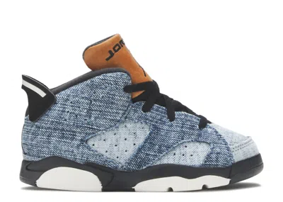 Air Jordan Babies'  6 Retro Td 'washed Denim' In Blue