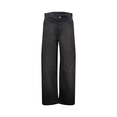 Pre-owned Air Jordan 91 Wide-leg Baggy Pants 'black' | Women's Size M