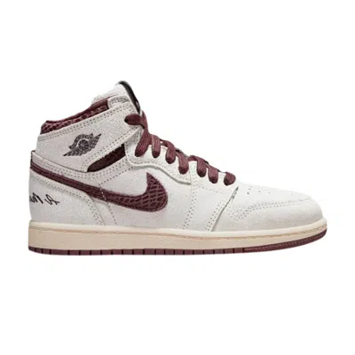 Pre-owned Air Jordan A Ma Maniére X  1 High Og Ps 'airness' | Cream | Kid's Size 11