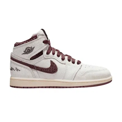 Pre-owned Air Jordan A Ma Maniére X  1 High Og Ps 'airness' Sample | Cream | Kid's Size 2 In White