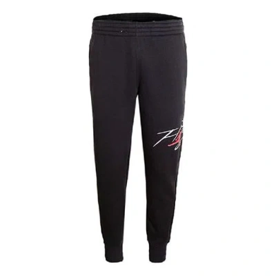 Air Jordan Air Alphabet Printing Knit Fleece Sports Long Pants Black