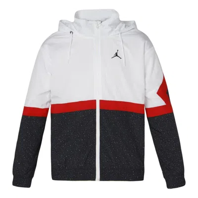 Air Jordan Air Basketball Sports Windproof Hooded Jacket White