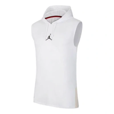 Air Jordan Air Dri-fit Back Alphabet Printing Hooded Vest White