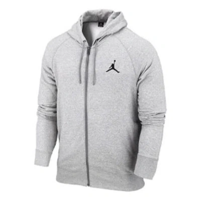 Air Jordan Air Fleece Lined Basketball Sports Hooded Jacket Gray