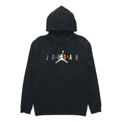 Air Jordan Air Sport Dna Hbr Patch Pattern Fleece Lined Knit Pullover Black